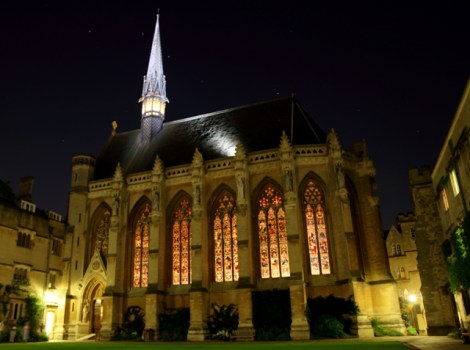 Exeter College Chapel at Night